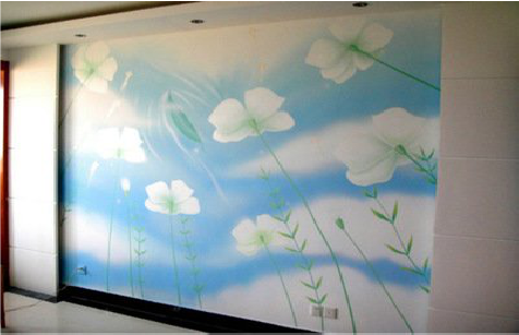 英山画墙绘怎么画好白云的蓬松感？