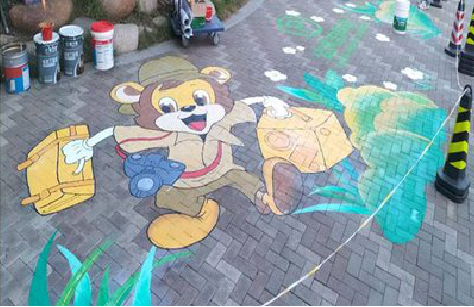 英山夏季画地面彩绘会遇到的问题