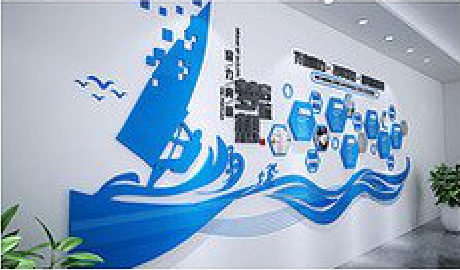 英山海浪主题文化墙如何设计？