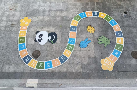 英山地面游戏彩绘