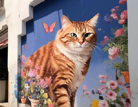 英山自己绘制有个性的手绘墙