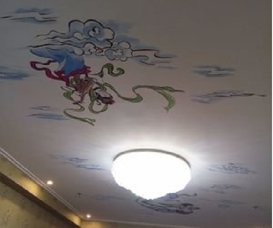 英山如何快速绘制天花板上的手绘墙？