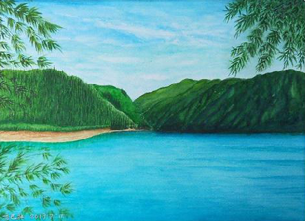 英山在墙绘中，如何绘画绿水青山？