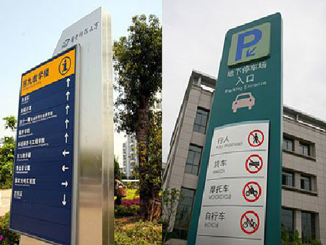 英山导向标识的设计作用。